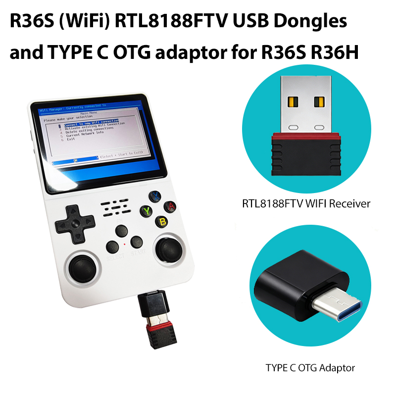 Retro Gaming Handheld 2026 - 2026 R36S (WiFi) RTL8188FTV USB Dongle