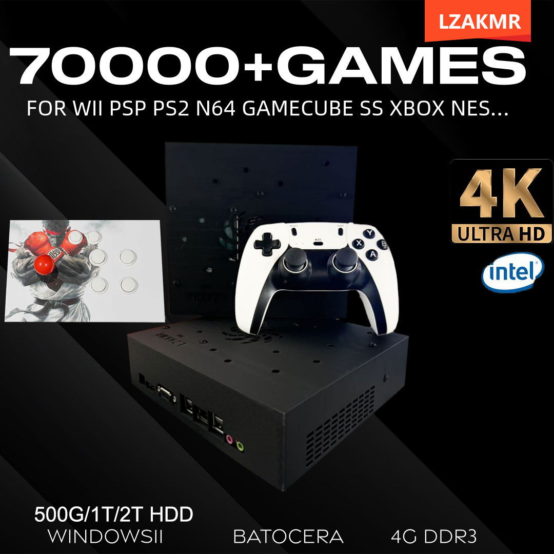 Retro Gaming Ps3 - Konsola Retro z 70000+ Grami, 2TB,