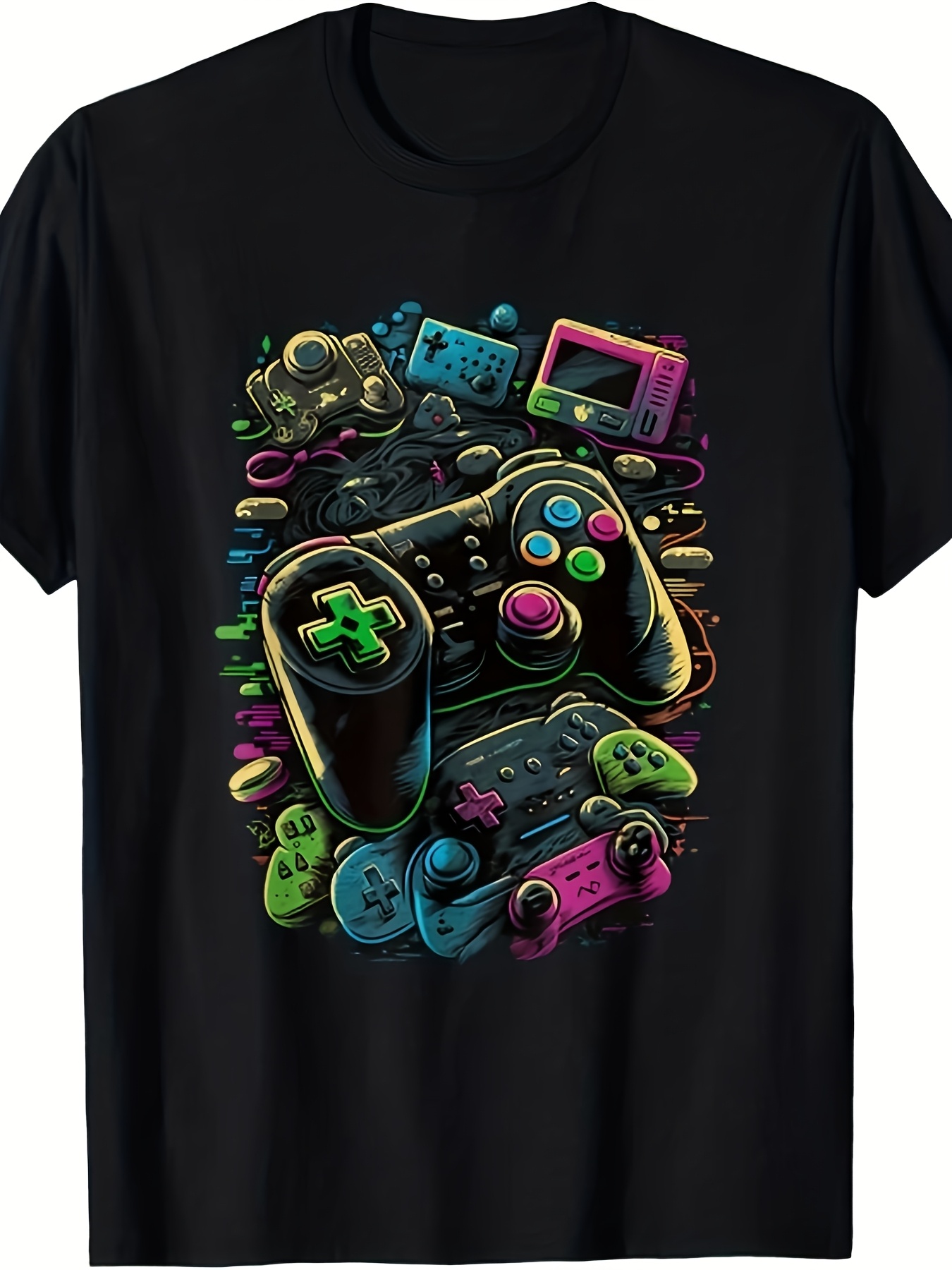 Retro Gaming Icons - Męska unisexowa koszulka dla graczy z