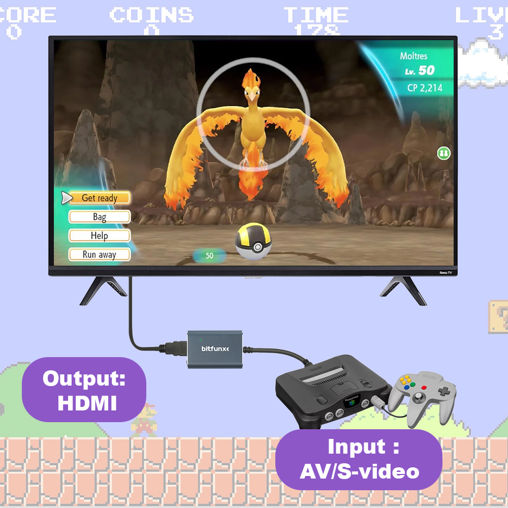 Bitfunx 720P Adapter S-Video / – Retro Gaming Icons recenzja i cena